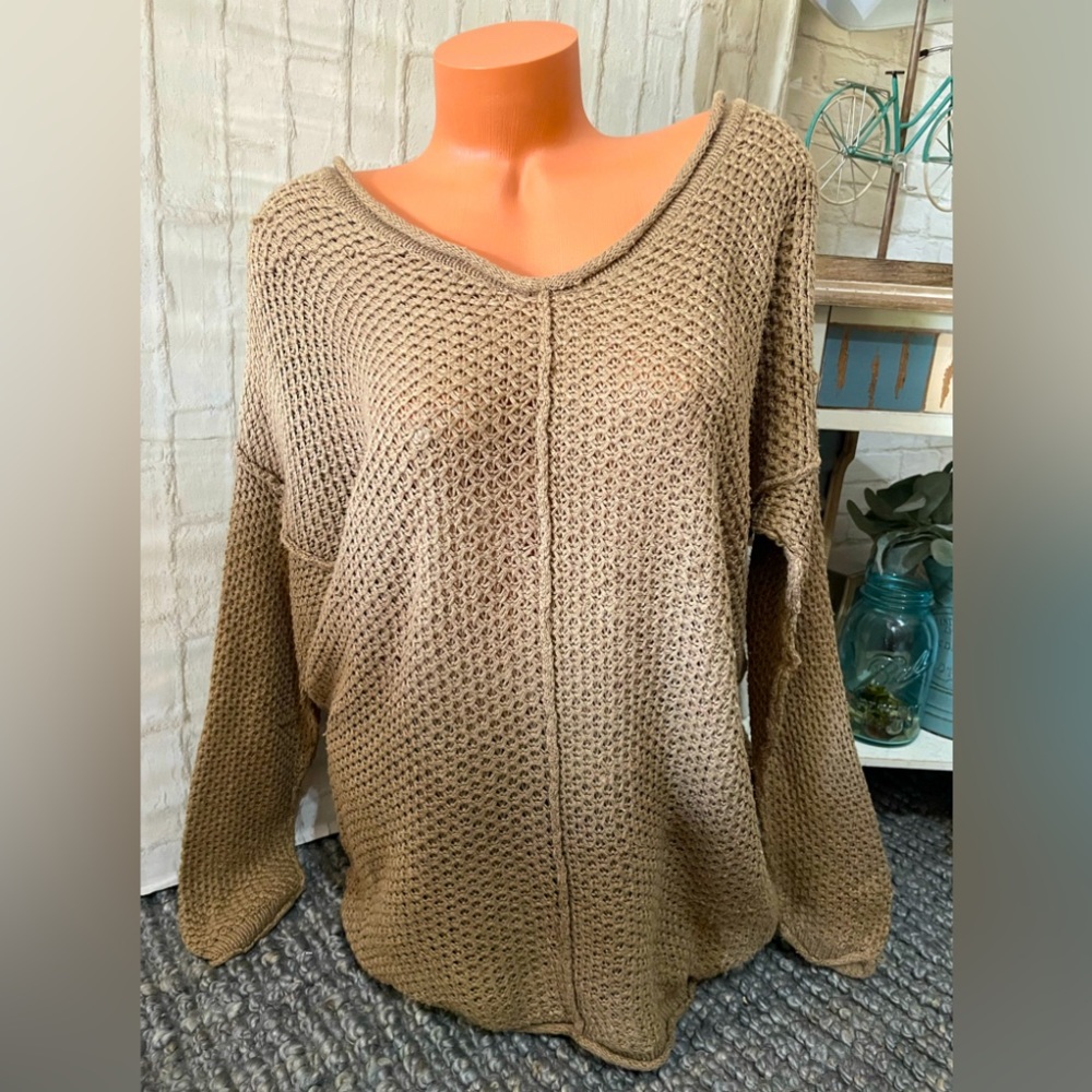 Moda Intl. Vtg. Silk Crochet Tunic Exposed Seams Sz M NEW !